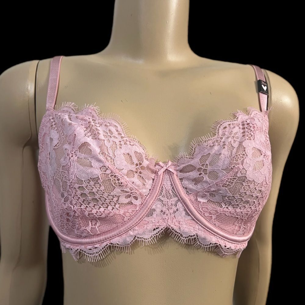 Victoria’s Secret Dream Angels Push Up without the padding lace bra pink 36D